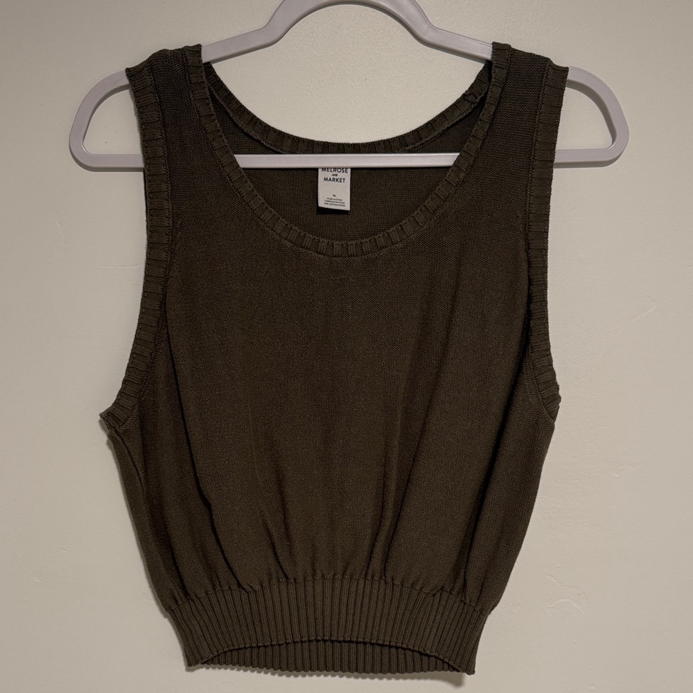 Melrose and Market Dark Olive Tank Top - Women’s XL